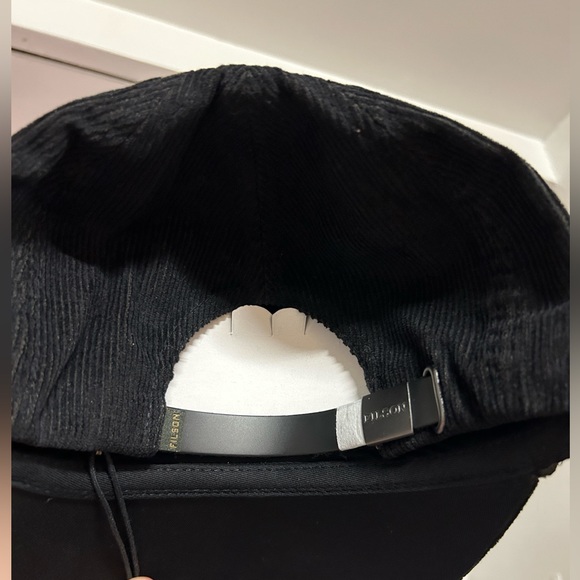 Filson Corduroy Rope Forester Cap Hat Captain “Through Any Weather” Black Green - Picture 3 of 3